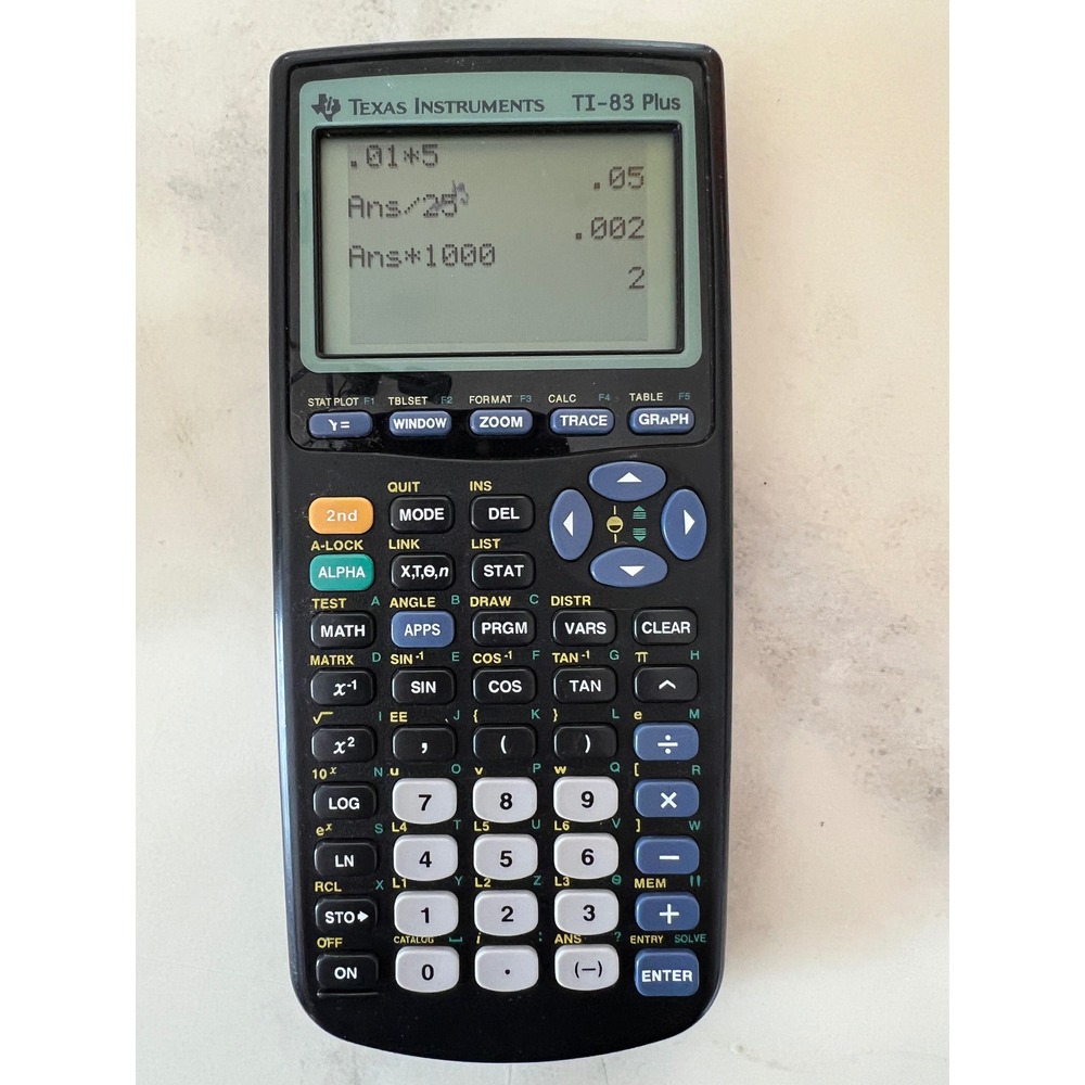 Texas Instruments TI-83 Plus Graphing Calculator Tested School Office - Picture 2 of 4